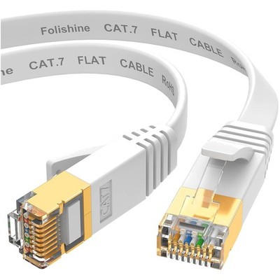 Cat7 RJ45 LAN Kabel 5m - Flachkabel Design, Ideal fürs Streaming und Home Office