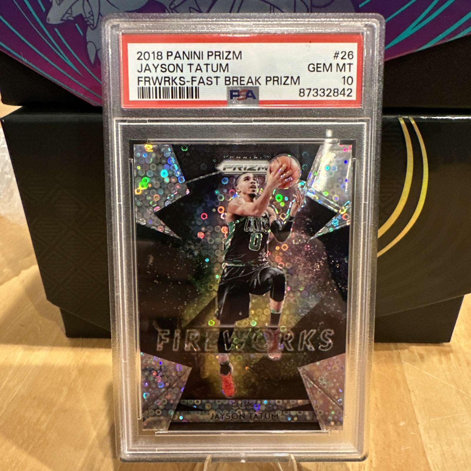 2018 Panini Prizm Fireworks Fast Break Prizm #26 Jayson Tatum PSA 10