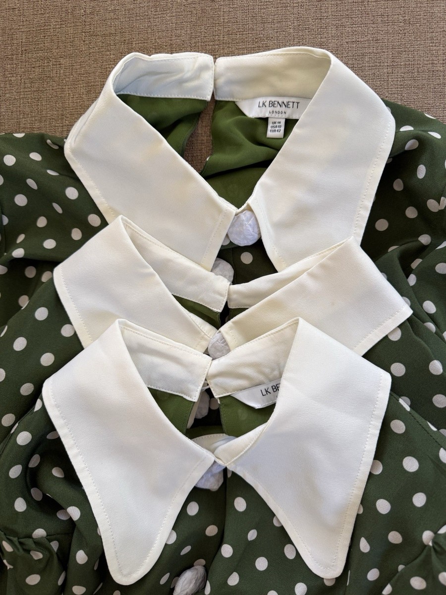 L.K.Bennett Polka Dot Silk Tea Dress in Green | eBay L.K.Bennett Polka Dot Silk Tea Dress in Green | eBay