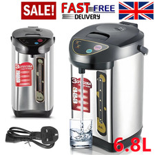 6.8L Hot Water Dispenser 304 Stainless Steel 3 Temp Settings Auto Shut-off