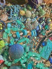 2+LBS Blue craft JUNK SCRAP Jewelry Lot Harvest Salvage RHINESTONE — photo 5