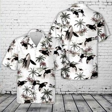 Orcas Killer Whales Hawaiian Shirt