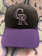 Colorado Rockies Hat Cap Youth Black And Purple Adjustable Team MLB T2