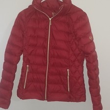 Michael Kors Packable Down Fill Quilted Puffer Jacket Red Women's Size S