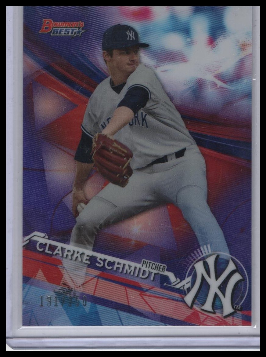 2017 Bowman's Best #TP-24 Clarke Schmidt Top Prospects Purple Refractor #/250
