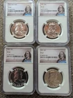 LOT OF *4* PROOF FRANKLIN HALF DOLLARS PF 64/66/67/67 NGC