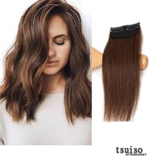 Luxury 6 Inch Clip-In Hair Extensions, Real Remy Human Hair in Medium Brown
