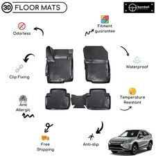 3d Molded Interior Car Floor Mat For Mitsubishi Eclipse Cross 2017-2021 Black