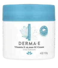 Derma E Vitamin E 12,000 IU Cream 4 oz Vegan Cruelty-Free Moisturizer Face Body