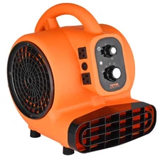 VEVOR Floor Blower Fan Air Mover 1000 CFM 3-Speed 1/4 HP Floor Carpet Dryer