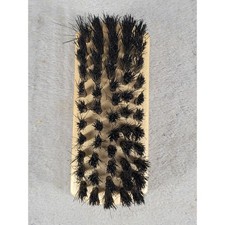 Unbranded Wooden Shoe Cleaning Brush Black Stiff Bristles Leather Care Tool 5.25