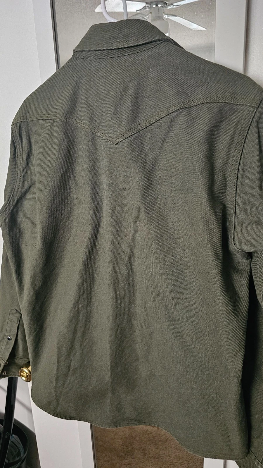 Iron Heart 13 oz Military Serge Snap Shirt size large - product detail image 6