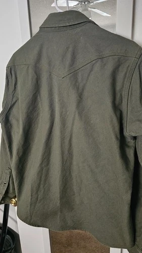 Iron Heart 13 oz Military Serge Snap Shirt size large image 6