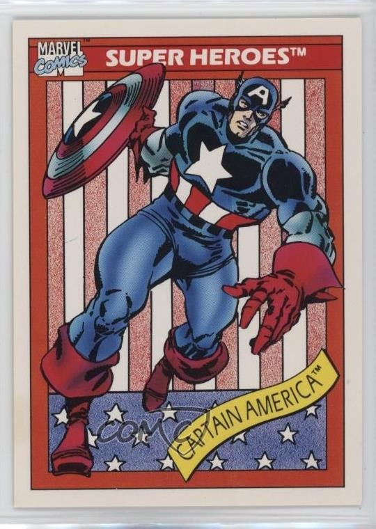 1990 Impel Marvel Universe Super Heroes Captain America #1 16o7