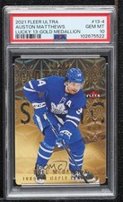 2021 Fleer Ultra Lucky 13 Gold Medallion Achievement Auston Matthews PSA 10 2d8