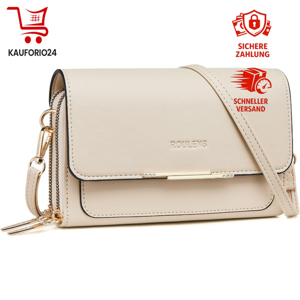 UmhäNgetasche Damen Vegan Leder Klein Crossbody Handytasche Mit Kartenschlitz-image