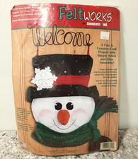 New Dimensions Feltworks Snow Buddy Welcome Kit 8110 Snowman Christmas 2002