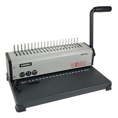 RAYSON SD1202 Comb Binding Machine, 19 Holes, Max Punching Letter Size, with