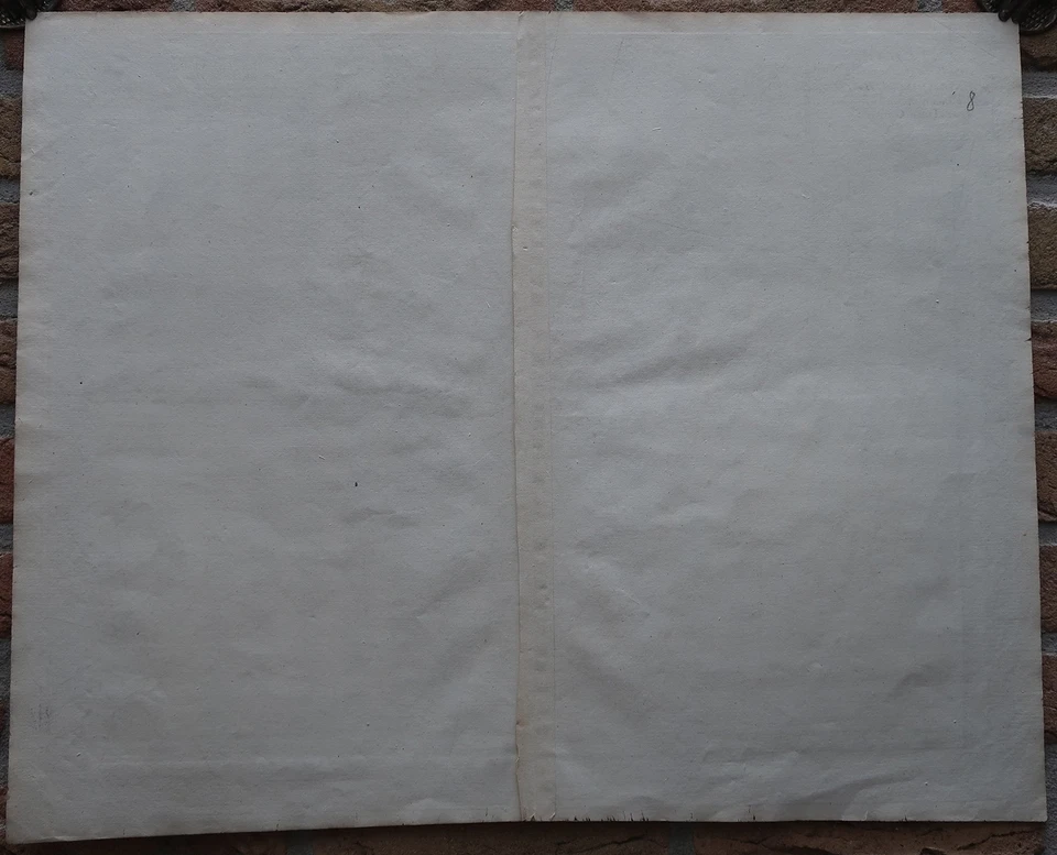 Антикварная печать-МОРСКАЯ КАРТА-НЬЮФАУНДЛЕНД-ПЛАЦЕНТИЯ-ТРЕПАССИ-крепление и страница-1750 - Изображение 2 из 2