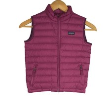 Patagonia Kids Puffer Vest Fuchsia Down Insulated Full Zip Size 5T
