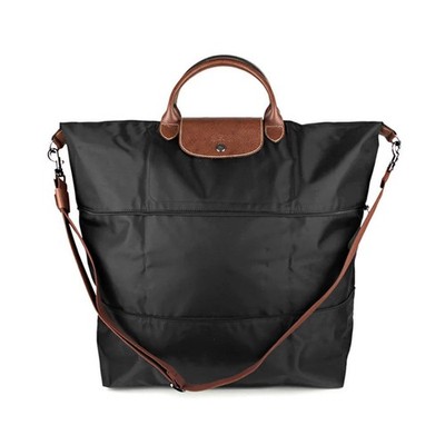 Longchamp Le Pliage Expandable Large Boston Travel Bag, Black New