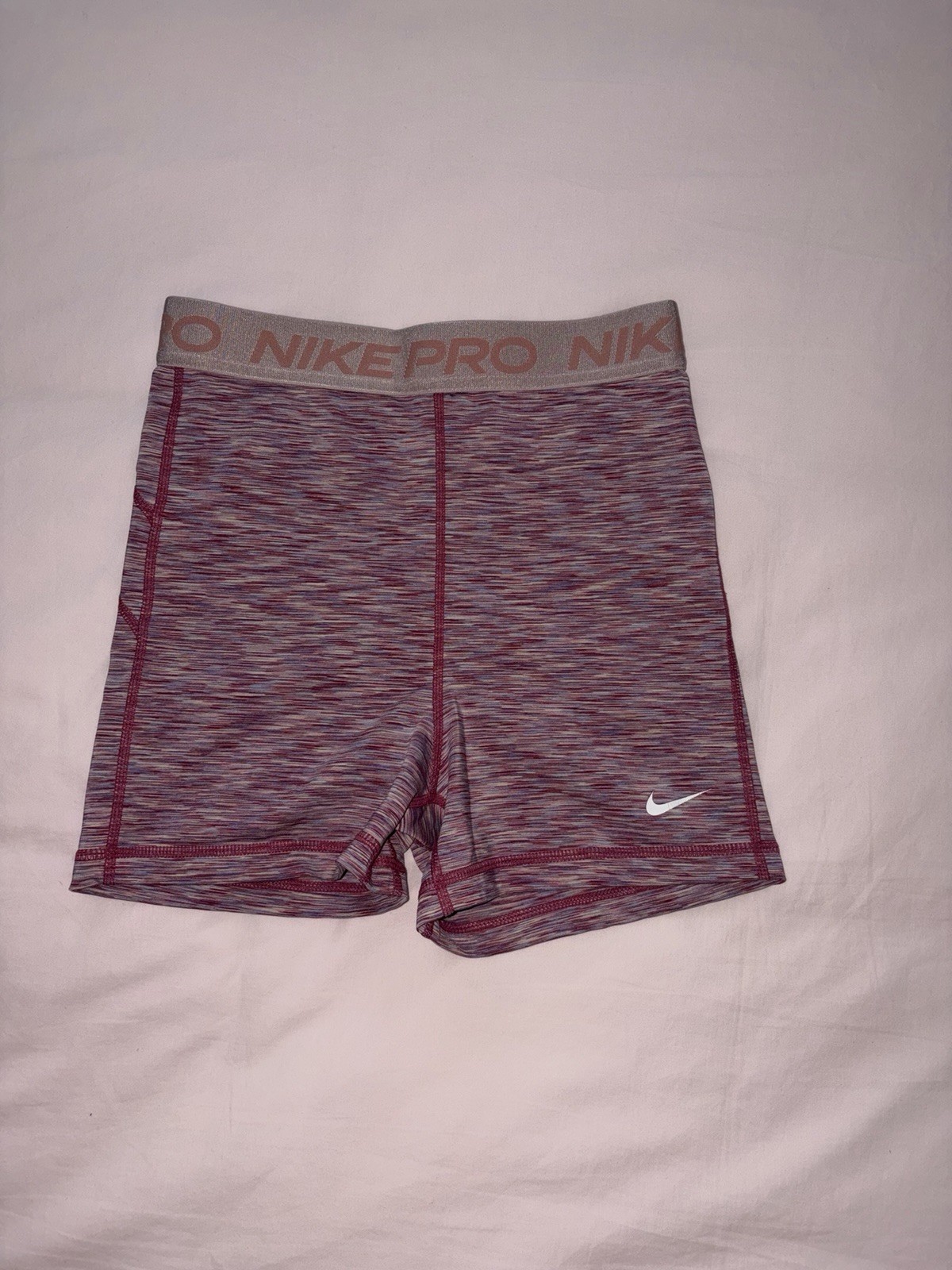 Nike Pro Women's Compression Running Shorts Pink, High Rise, Size S thumbnail 5