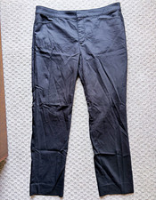 Chaps Women’s Dress Pants Black Solid Flat Front Zip/Button Regular Size 16