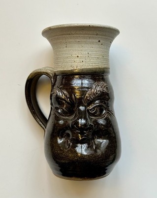 Ugly Funny 3D Face Mug Art Pottery Handmade Stoneware Coffee Mug Stein