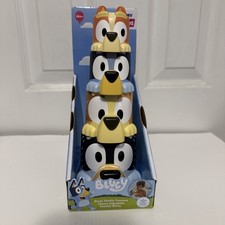 Bluey Family Bath Toy, 4 Pouring Cups, Stack And Nest, for BATH, BEACH OR POOL