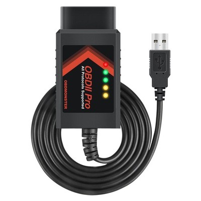 ELM327 OBD2 Adapter OBDII Diagnostic Scanner USB MS/HS CAN Windows F150 F250
