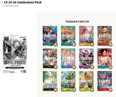One Piece Promotion Card CS 25-26 Celebration Pack - Championship