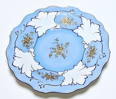 Weimar ''Jutta'' Porzellan DDR - Prunkschale/Schale - Goldblumen Dekor - Ø31 cm.