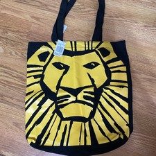 The Lion King Broadway Play Musical Canvas Tote Bag Disney Black Yellow New
