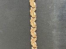 9ct Yellow Gold Unusual Bracelet 20cm Safety Clasp Marked 9ct over 14g
