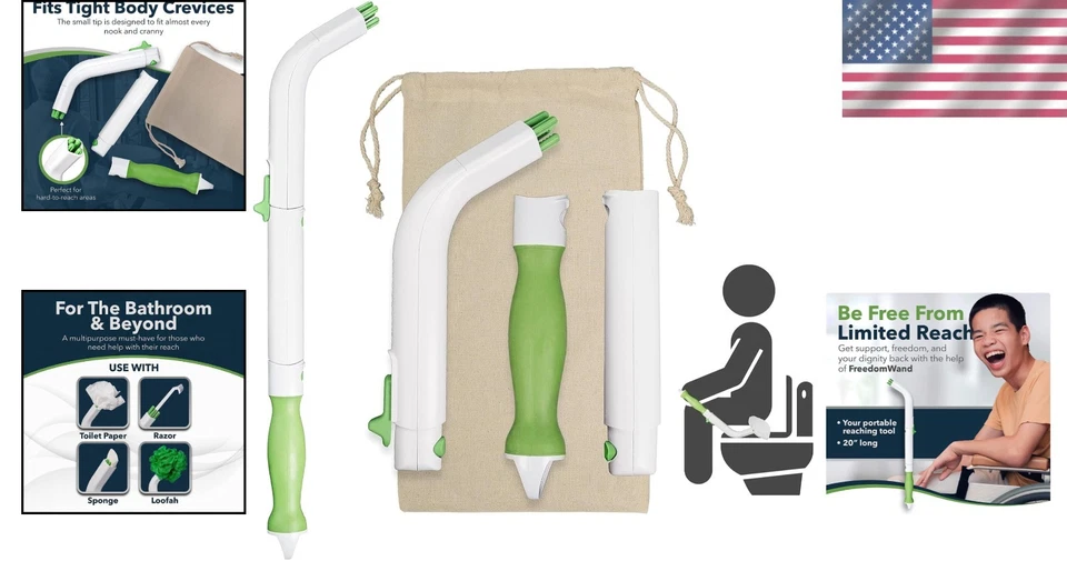 Kit maestro de ayuda para inodoro de 20 pulgadas - Ayudante de higiene multiusos para movilidad limitada Foto 2 de 4