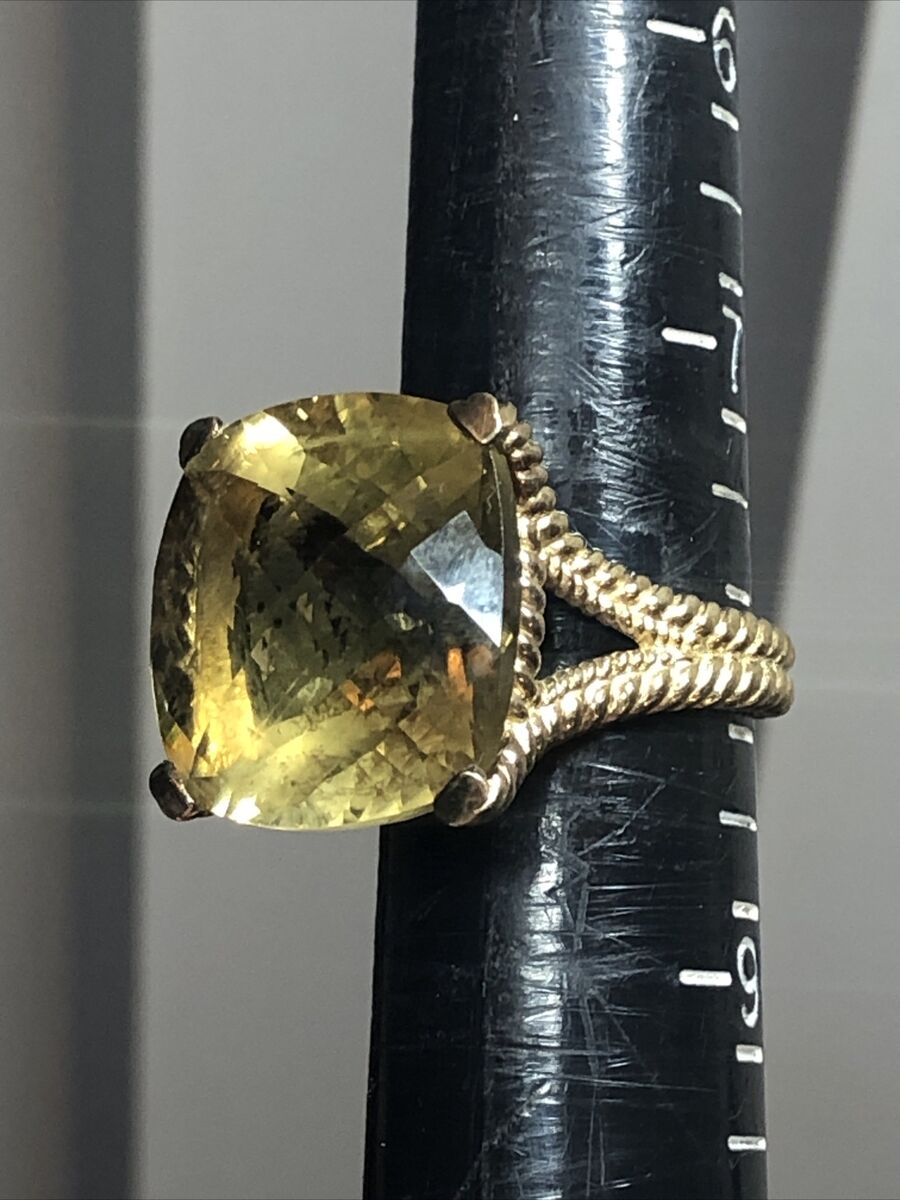 3.Sima K SKJ 925 Gold Wash Sterling Silver Checkerboard Cut 3.Sima K SKJ 925 Gold Wash Sterling Silver Checkerboard Cut