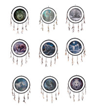 Lisa Parker Dreamcatchers Dream Catcher Mythical Art Wolf Owl Unicorn Dragon 60c