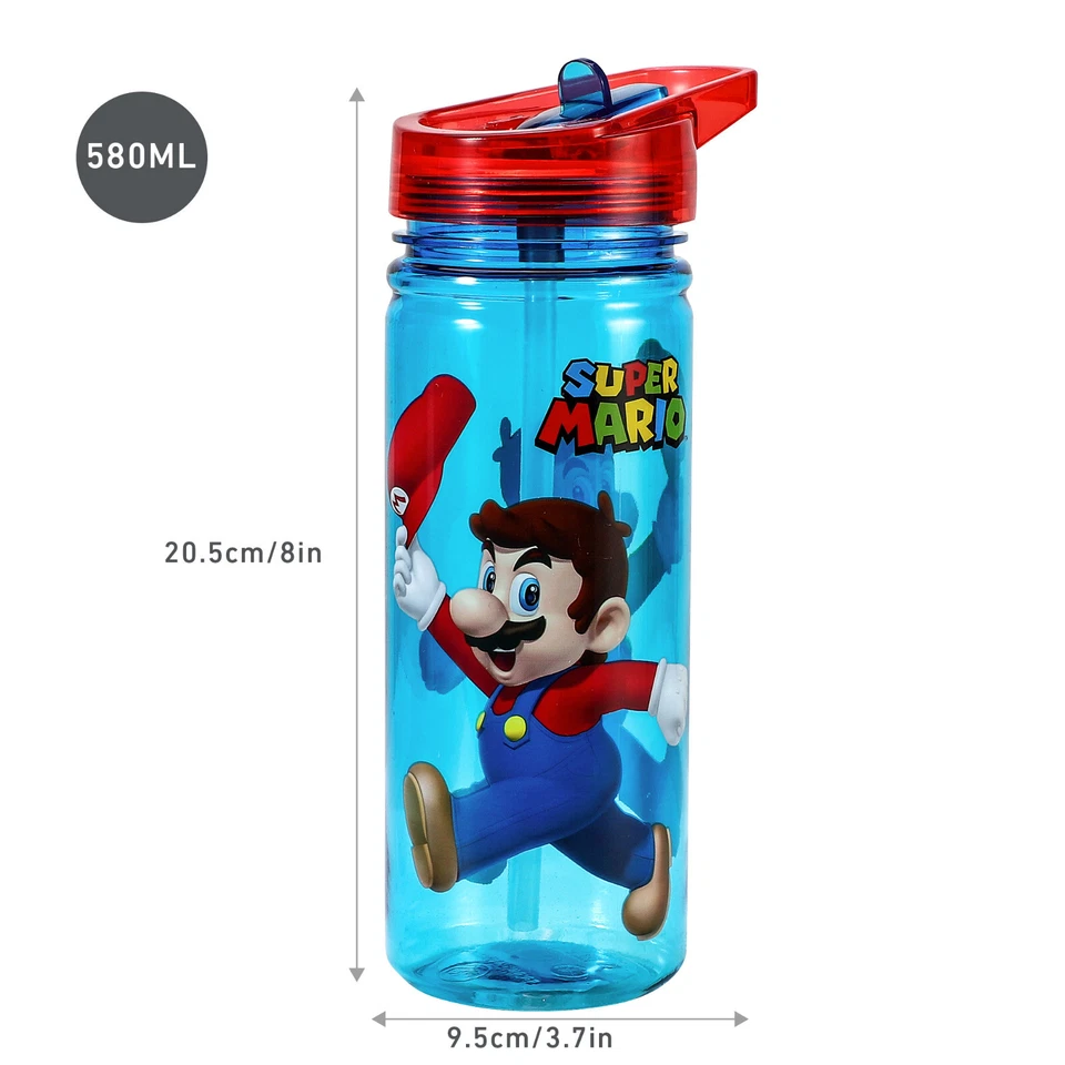 Super Mario Kids Childrens 580ml Ecozen Reusable Water Bottle, BPA Free - Image 2 of 4