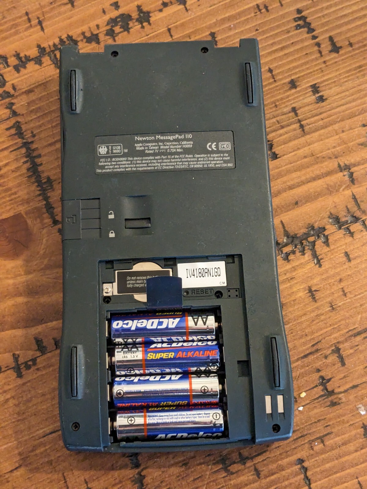 Vintage Apple Newton MessagePad 110 Works! No Battery Cover R2 eBay