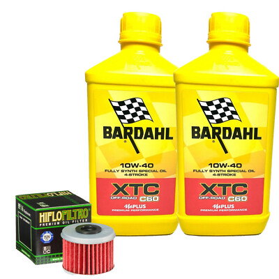 Set Service Bardahl Öl XTC 10W40+ Filter Für Hm Motorrad 500 Cre-X � 2008>2013