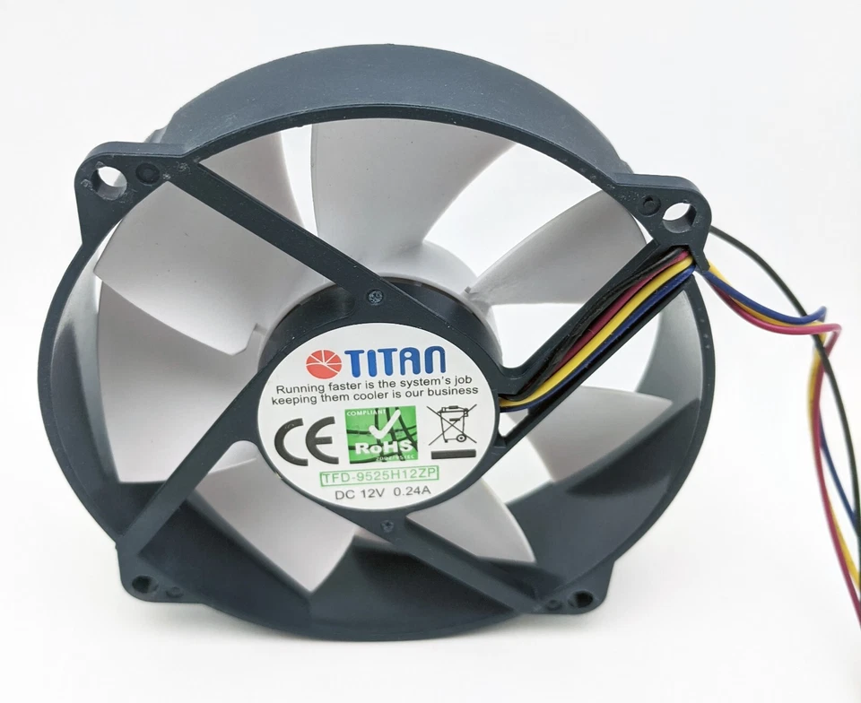 New Titan Replacement 95mm Diameter PWM CPU Cooling Fan on 80-mm Cooler Frame - Image 3 of 4