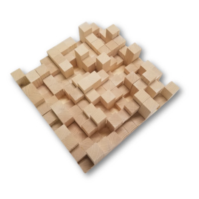 DIY Acoustic Wood Sound Diffuser Skyline Recording Studio Treatment Panel 16x16