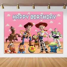 Toy Story Happy Birthday Backdrop Banner Photo Background Party Supplies 5x3ft