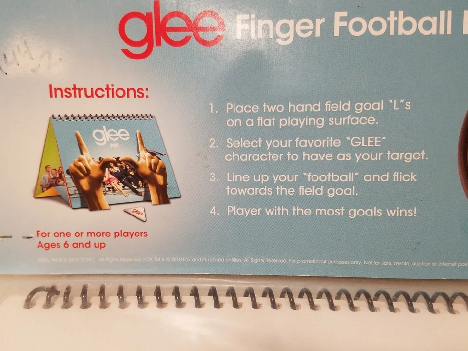 GLEE Promotional Finger Football Flicker Game, 2010 NEW, SEALED, SUPER RARE! Fox - Image 4 of 4