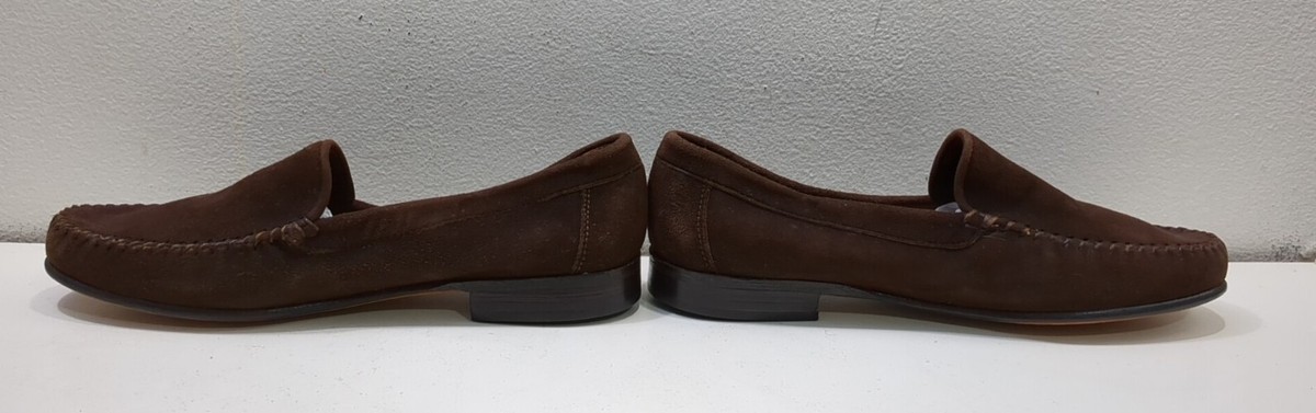 Ferraro Shoes Brown Suede Slip On Loafers Size 7 1/2. Arch  display picture 2