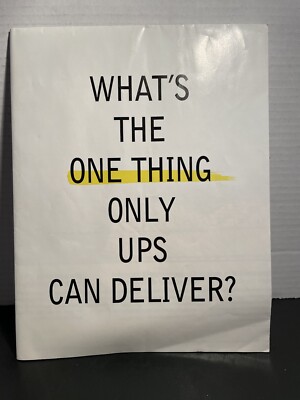UPS UNITED PARCEL SERVICE POSTER MAP What s The One Thing ￼Only UPS can deliver?