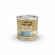 Rustins Quick Dry Gold Paint for Interior & Exterior Use 100ml