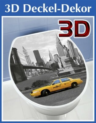 Wenko 3D Deckelaufkleber WC Toilette Toilettendeckel Toilettenaufkleber New York