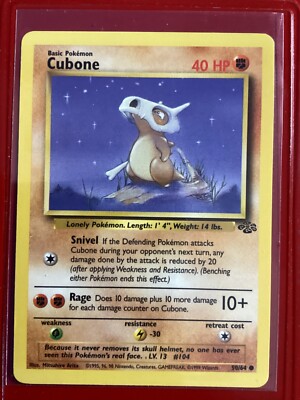 ポケモンカードゲーム Pokemon Card Cubone 50/64 Vintage Pokemon TCG - Cubone #50/64 Common Jungle NM 1999 | eBay