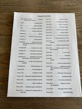 1994 1995 Tax Forms Reprints Multiple Sheets H & R Block